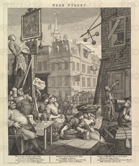 Beer Street, February 4, 1751. Creator: William Hogarth.