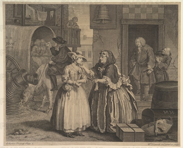 A Harlot's Progress, Plate 1, before April 1732. Creator: William Hogarth.