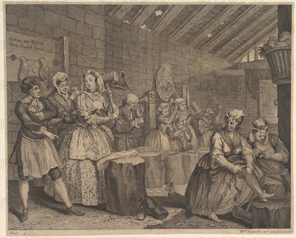 A Harlot's Progress, Plate 4, before April 1732. Creator: William Hogarth.