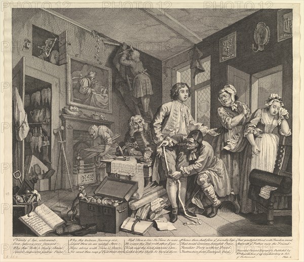 A Rake's Progress, Plate 1, June 25, 1735. Creator: William Hogarth.