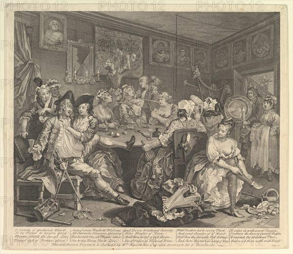 A Rake's Progress, Plate 3, June 25, 1735. Creator: William Hogarth.