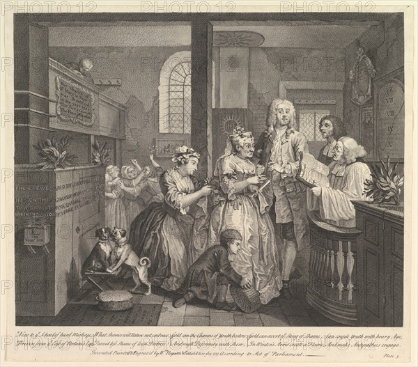 A Rake's Progress, Plate 5, June 25, 1735. Creator: William Hogarth.