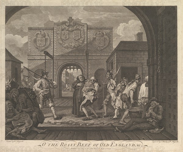 O the Roast Beef of Old England-The Gate of Caiais, March 6, 1749. Creator: William Hogarth.