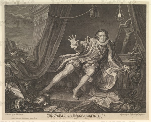 Mr. Garrick in the Character of Richard III, June 20, 1746. Creator: William Hogarth.