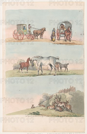 Plate 3, Outlines of Figures, Landscapes and Cattle...for the Use of Learners, March 8, 1790.