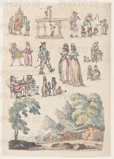 Plate 5, Outlines of Figures, Landscapes and Cattle...for the Use of Learners, June 18, 1790.