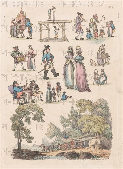 Plate 5, Outlines of Figures, Landscapes and Cattle...for the Use of Learners, June 18, 1790.