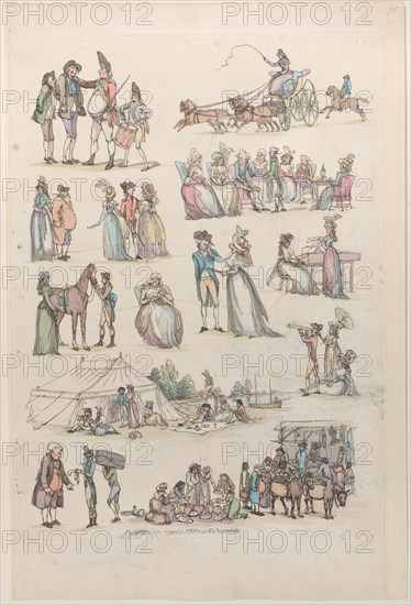 Plate 7, Outlines of Figures, Landscapes and Cattle...for the Use of Learners, June 27, 1790.