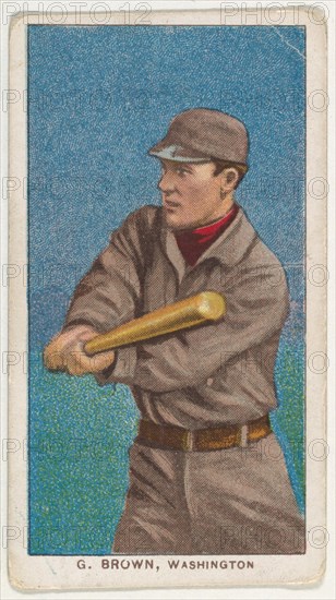 G. Brown, Washington, American League, from the White Border series