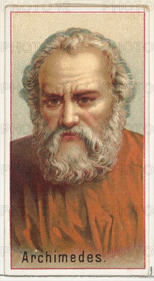 Archimedes, printer's sample for the World's Inventors souvenir album