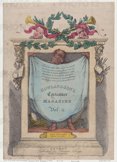 Title Page, Rowlandson's Caricature Magazine, Vol. 5, 1808.