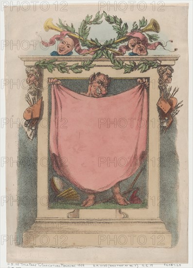 Title Page, Rowlandson's Caricature Magazine, 1808.