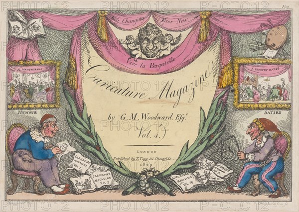 Title Page, The Caricature Magazine by G. M. Woodward, Vol. 4, 1809.