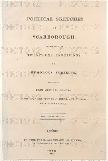 Title Page, from "Poetical Sketches of Scarborough", 1813.