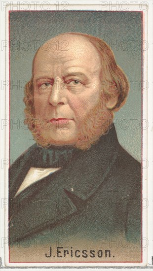 J. Ericsson, printer's sample for the World's Inventors souvenir album