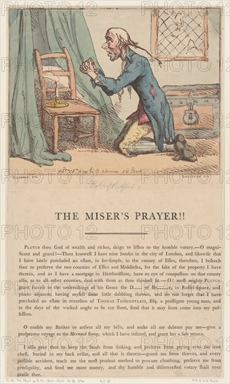 The Miser's Prayer