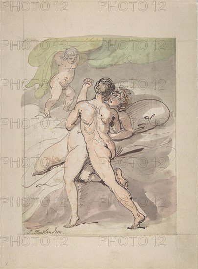 Nude Couple Embracing