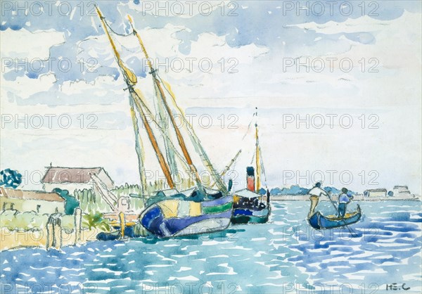 Marine Scene (Boats near Venice)