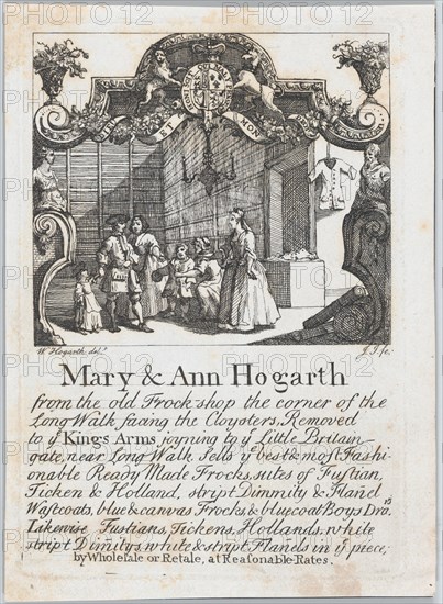 Trade card of Mary & Ann Hogarth