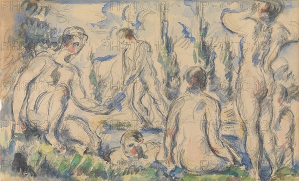 Bathers (recto); Landscape (verso)