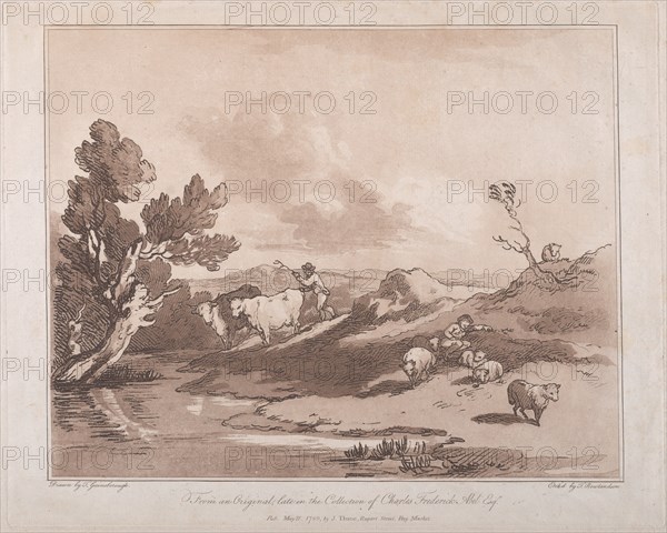 Landscape with a Figure Herding Cattle