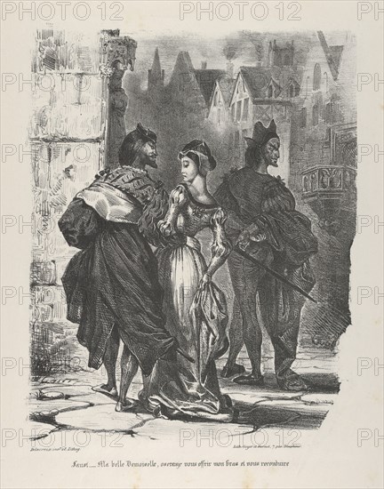 Faust Trying to Seduce Marguerite (Goethe