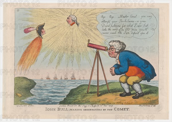 John Bull Making Observations on the Comet