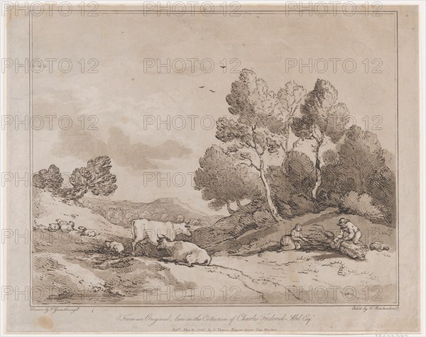 Landscape with Figures Binding a Bundle of Wood