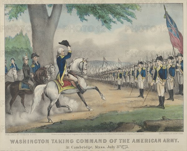 Washington Taking Command of the American Army - At Cambridge