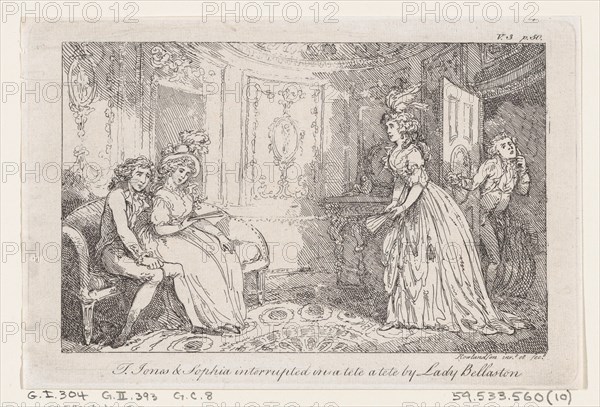 Tom Jones & Sophia interrupted in a tete a tete by Lady Bellaston