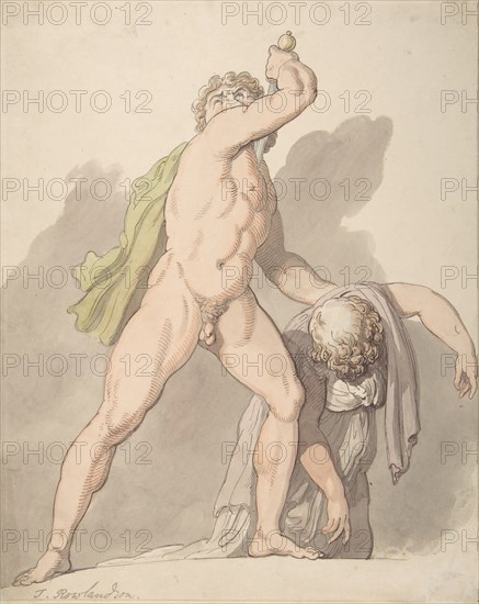 Standing Nude Man Supporting Fainting Female (Ludovisi Gaul in the Uffizi)