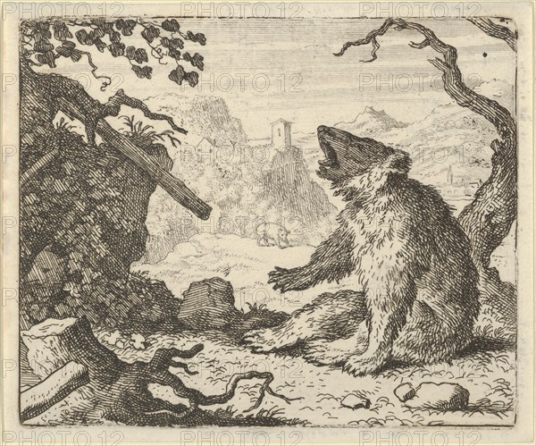 The Bear Calls Renard to Appear Before the Council of the Animals. From Hendrick van Alcmar's Renard The Fox