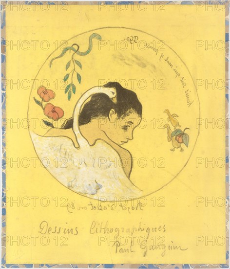 ("Leda") Design for a Plate: Shame on Those Who Evil Think (Honi Soit Qui Mal y Pense) ; cover illustration for the "Volpini Suite" entitled Lithographic Drawings (Dessins lithographiques)