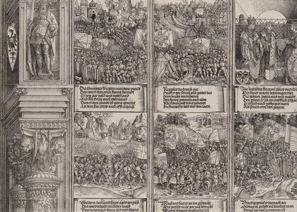The Marriage of Philip the Fair to Joanna of Austria; Maximilian Recaptures the Occupied Territories from Hungary; The Conquest of Hungary; The Swiss War; The Liberation of Naples; and The Battle of Wenzenberg