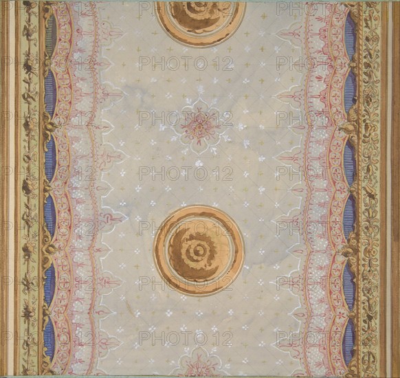 A design for the painted decoration of a ceiling or walls, 1830-97.