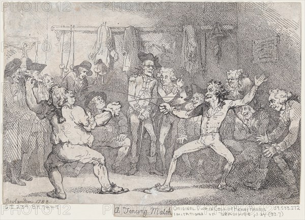 A Fencing Match, December 29, 1788.