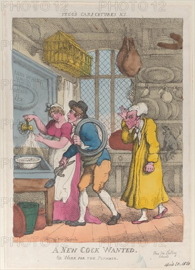 A New Cock Wanted, or Work for the Plumber, April 20, 1810.