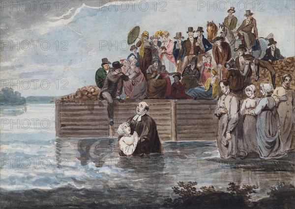 A Philadelphia Anabaptist Immersion during a Storm, 1811-ca. 1813.