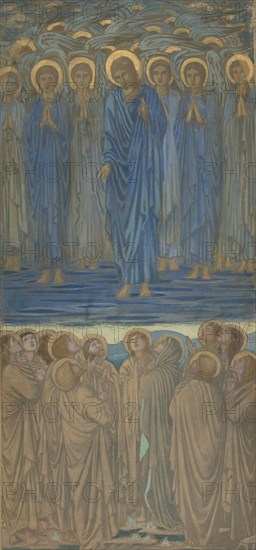 Ascension of Christ (Acts I, 1-9): Study for stained-glass window, ca. 1875-84.