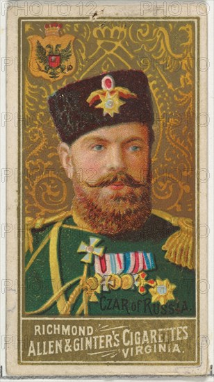 Czar of Russia, from World's Sovereigns series (N34) for Allen & Ginter Cigarettes, 1889.