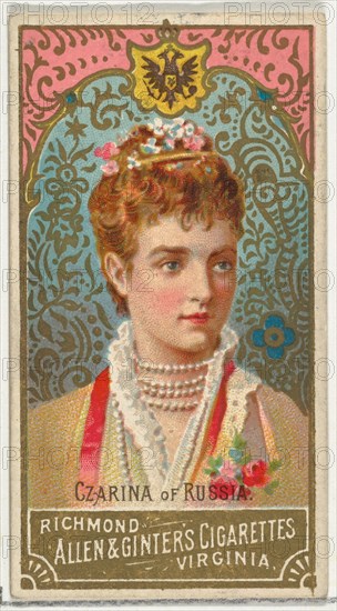 Czarina of Russia, from World's Sovereigns series (N34) for Allen & Ginter Cigarettes, 1889.
