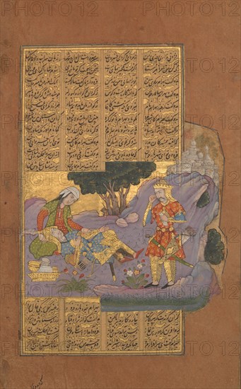 Death of Farud, Folio from a Shahnama (Book of Kings) of Firdausi, ca. 1610.