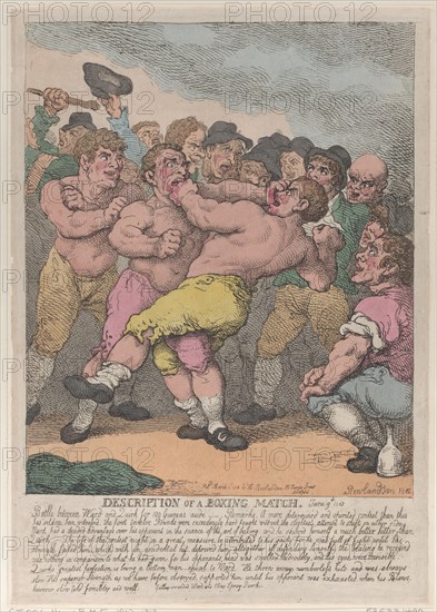Description of a Boxing Match between Ward and Quirk for 100 Guineas a side, March 1, 1812.