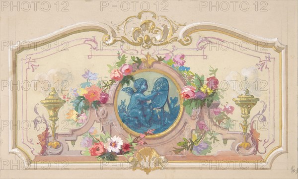 Design fo the Allegory of the Arts, second half 19th century.