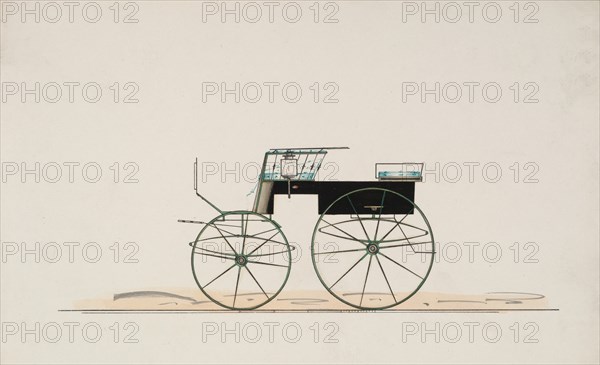 Design for 4 seat Phaeton, no top (unnumbered), 1850-70.