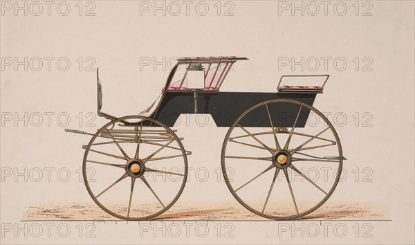 Design for 4 seat Phaeton, no top (unnumbered), 1850-70.