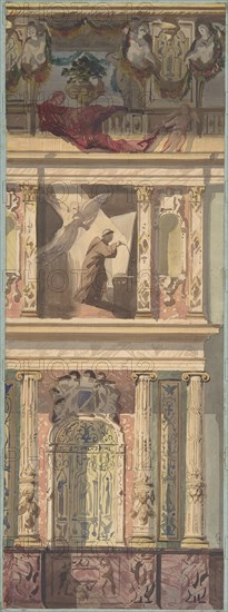 Design for a Bay of a Side Wall, Château de Béhourt, second half 19th century.