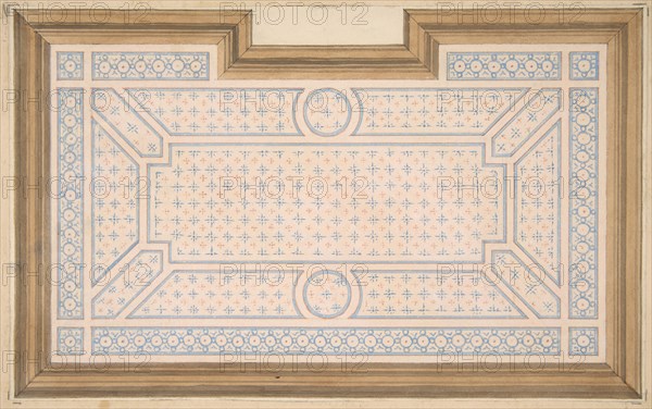 Design for a ceiling, 1860-1900.