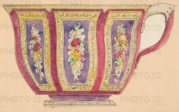 Design for a cup, 19th century.