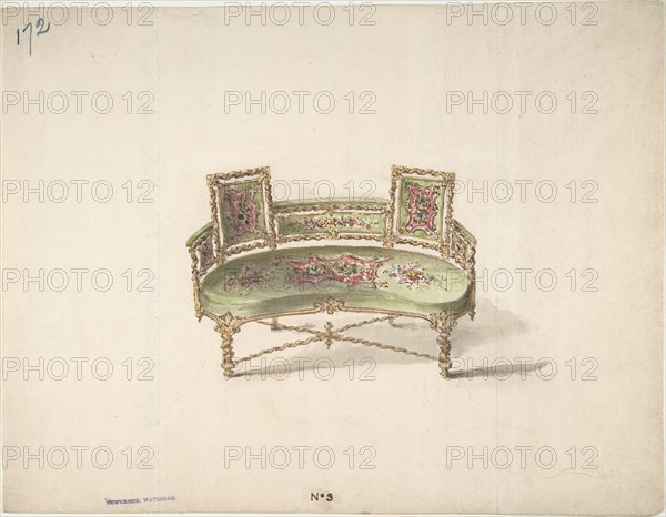 Design for a Curve-backed Settee, early 19th century.